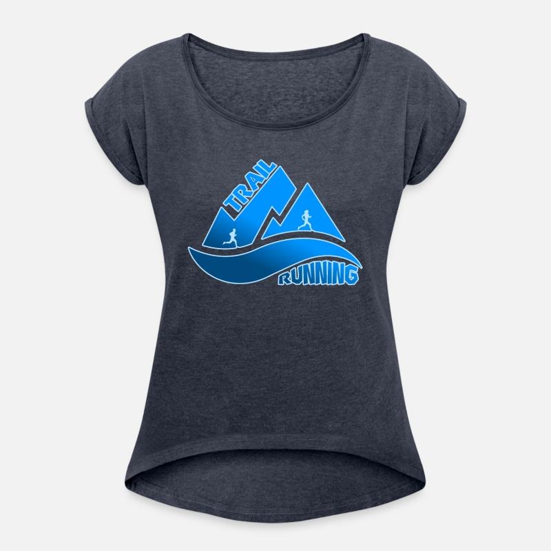 Trail running mountains man and woman