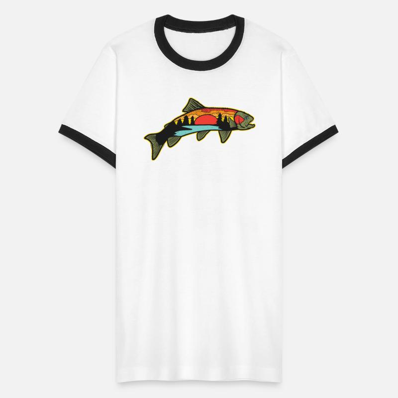 Trout Fishing Angler Nature Trout Illustration