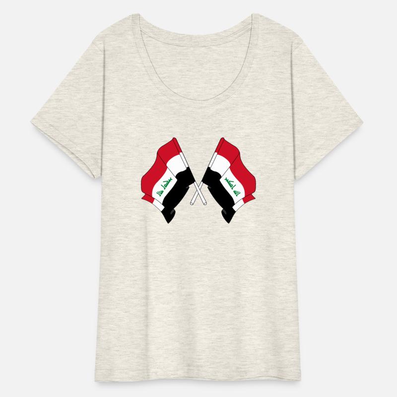 Two crossed flags of Iraq