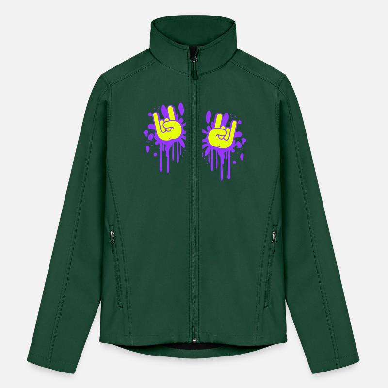 Two heavy metal graffiti horn fingers hand gesture