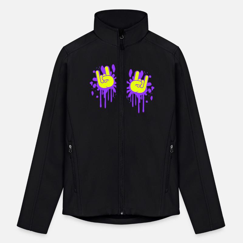 Two heavy metal graffiti horn fingers hand gesture