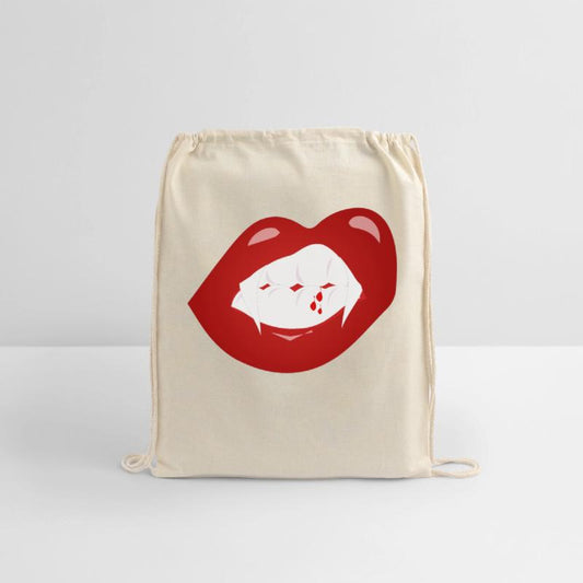 Vampire mouth with teeth and fangs