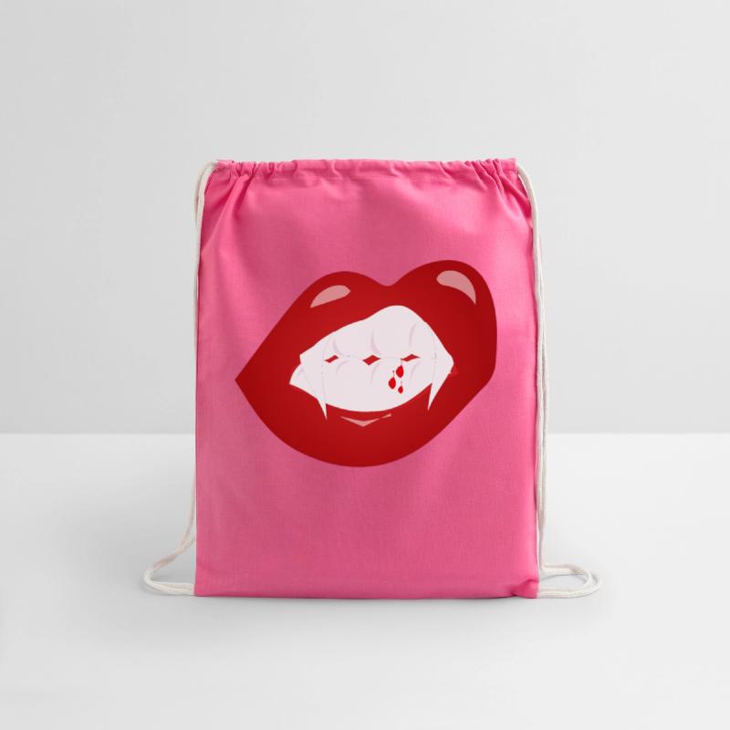 Vampire mouth with teeth and fangs