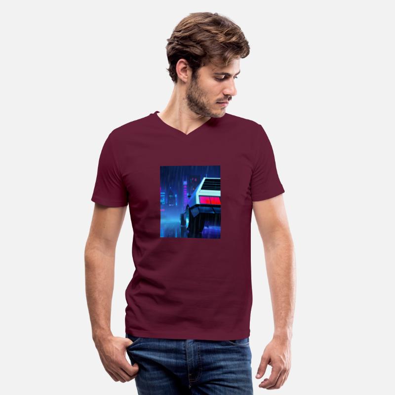 Vaporwave Aesthetic Car Rainy Night Skyscrapers