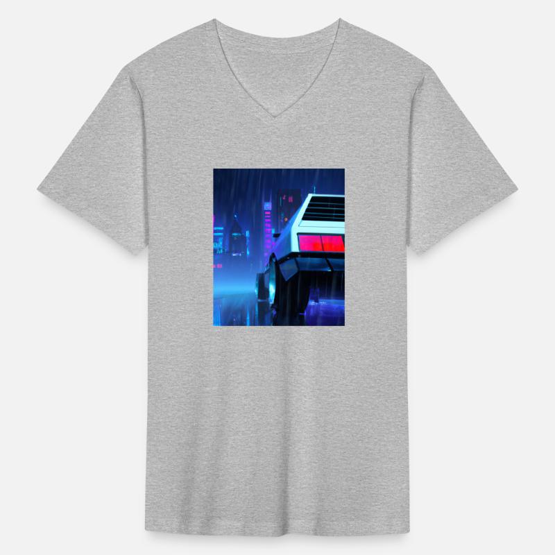 Vaporwave Aesthetic Car Rainy Night Skyscrapers