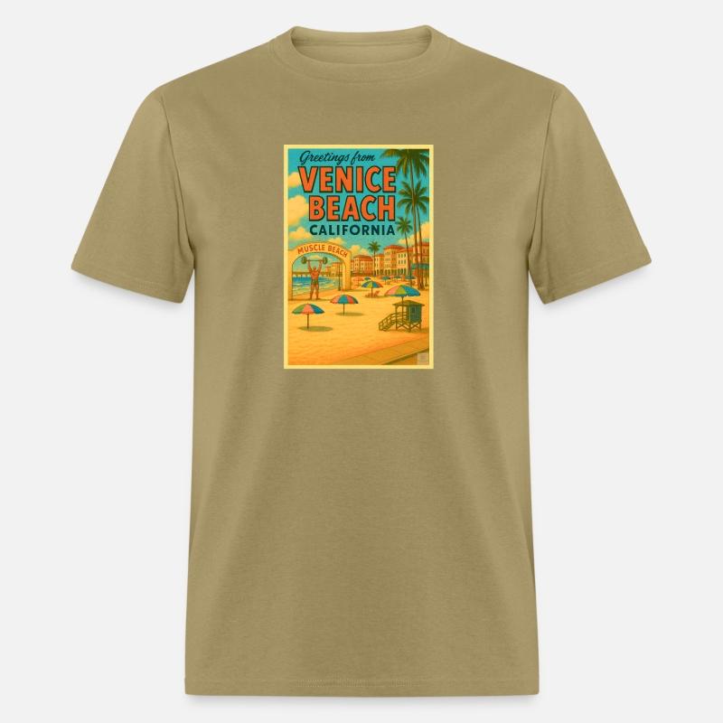 Venice Beach Vintage Postcard