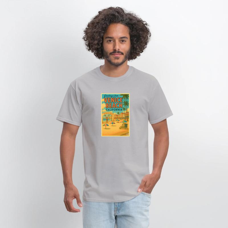 Venice Beach Vintage Postcard