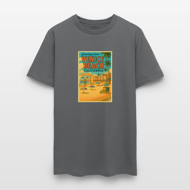 Venice Beach Vintage Postcard