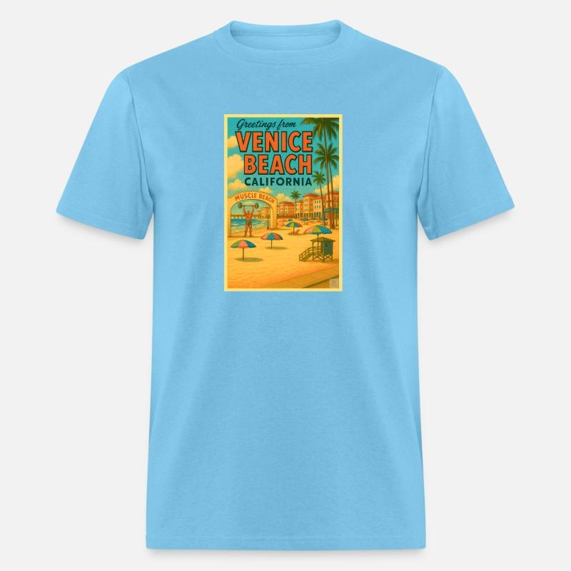 Venice Beach Vintage Postcard