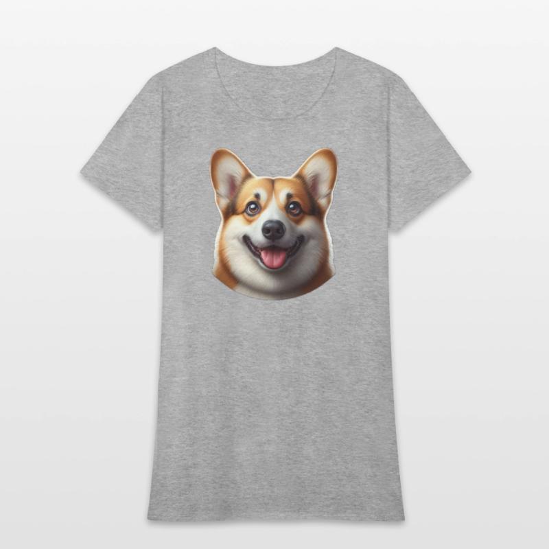 Vibrant Corgi Face Illustration