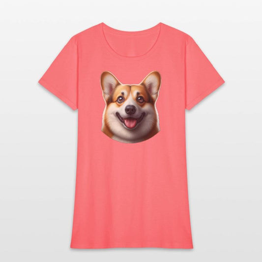 Vibrant Corgi Face Illustration