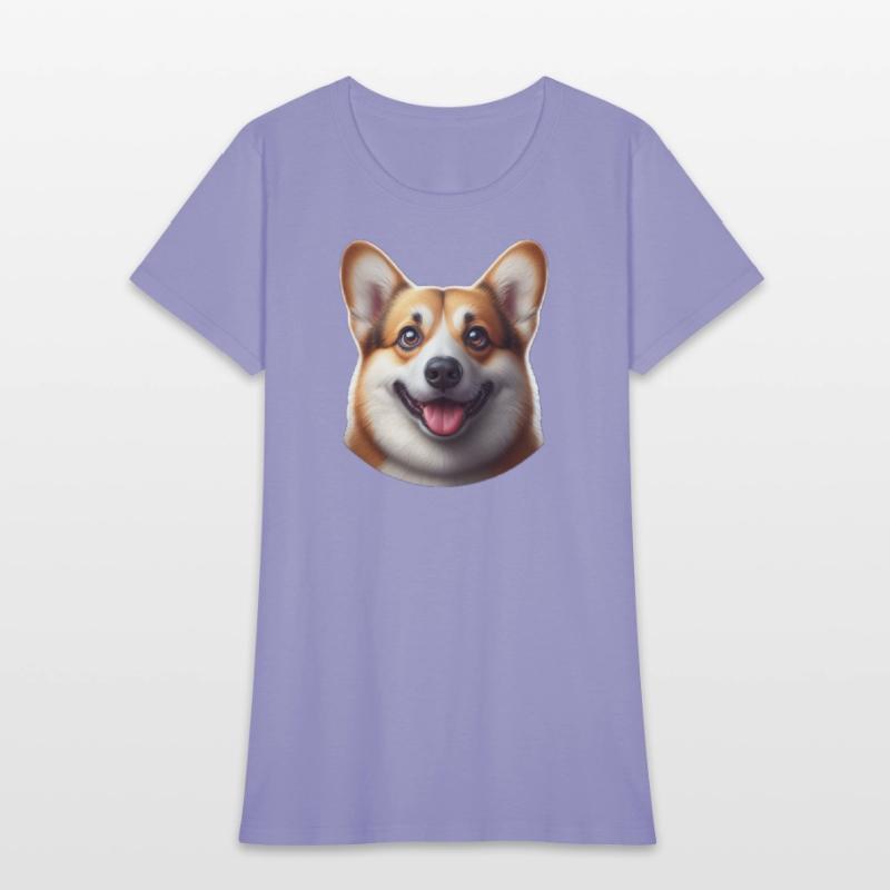 Vibrant Corgi Face Illustration