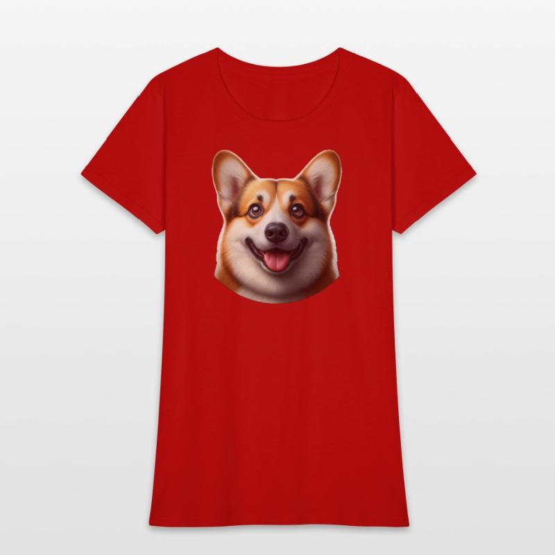 Vibrant Corgi Face Illustration