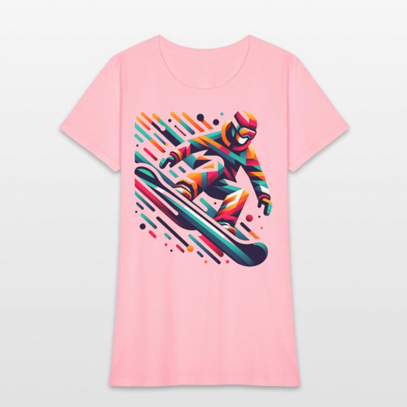 Vibrant Snowboard Adventure Art