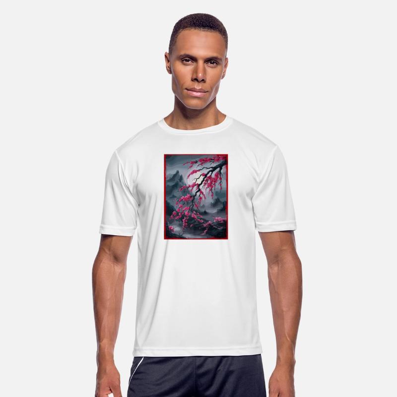 Vintage Cherry Blossom Landscape Graphical