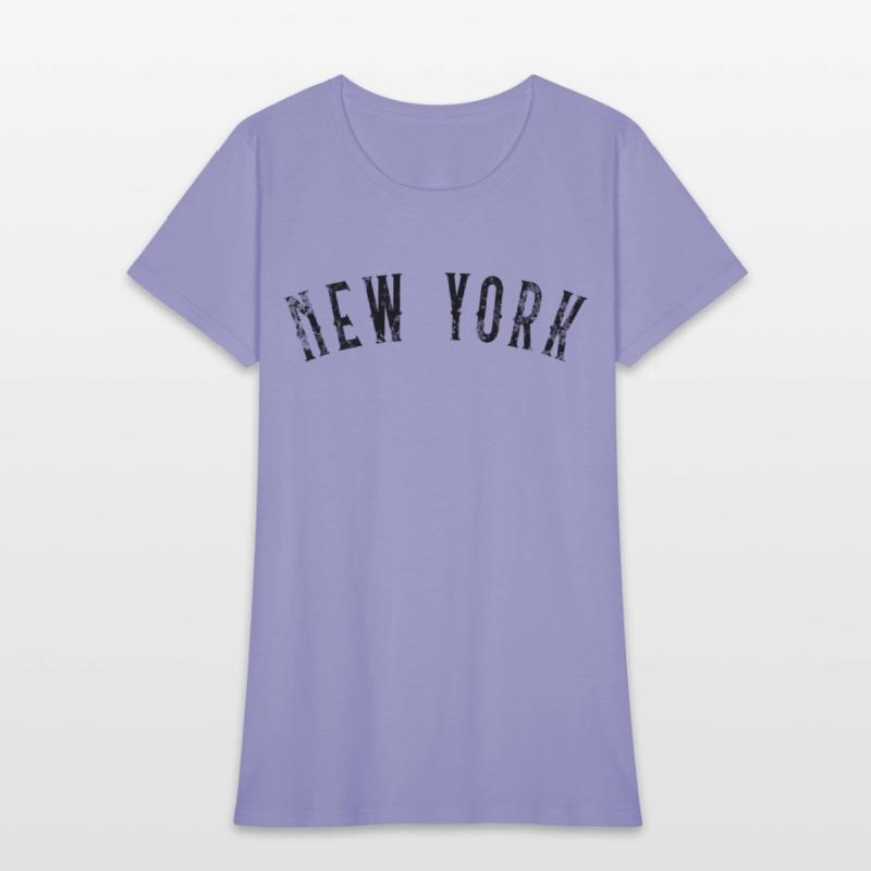 Vintage New York Distressed Black Text