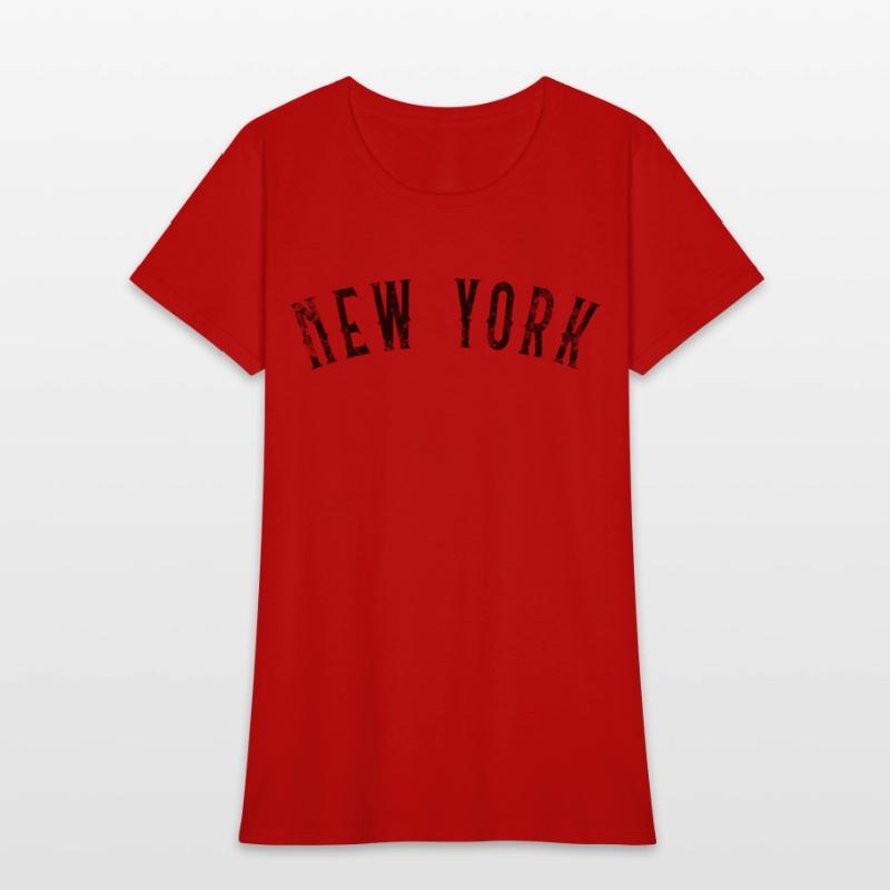 Vintage New York Distressed Black Text