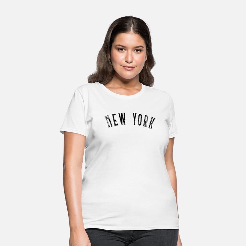 Vintage New York Distressed Black Text
