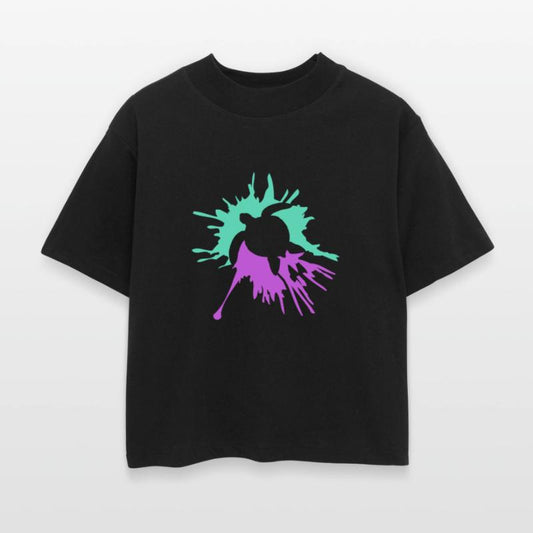 Water turtle color splash drops silhouette cool