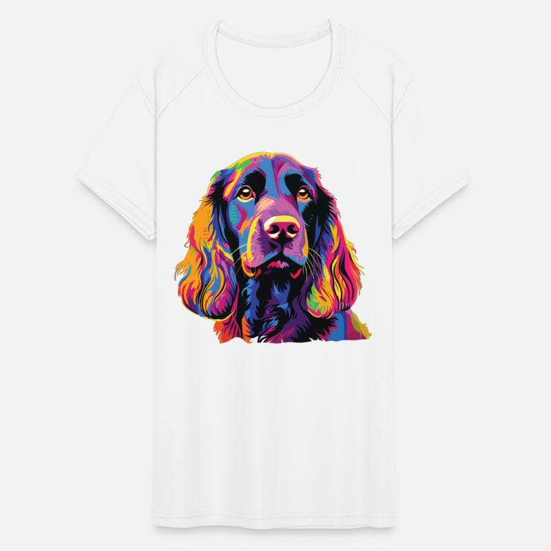 Watercolor Colorful Field Spaniel