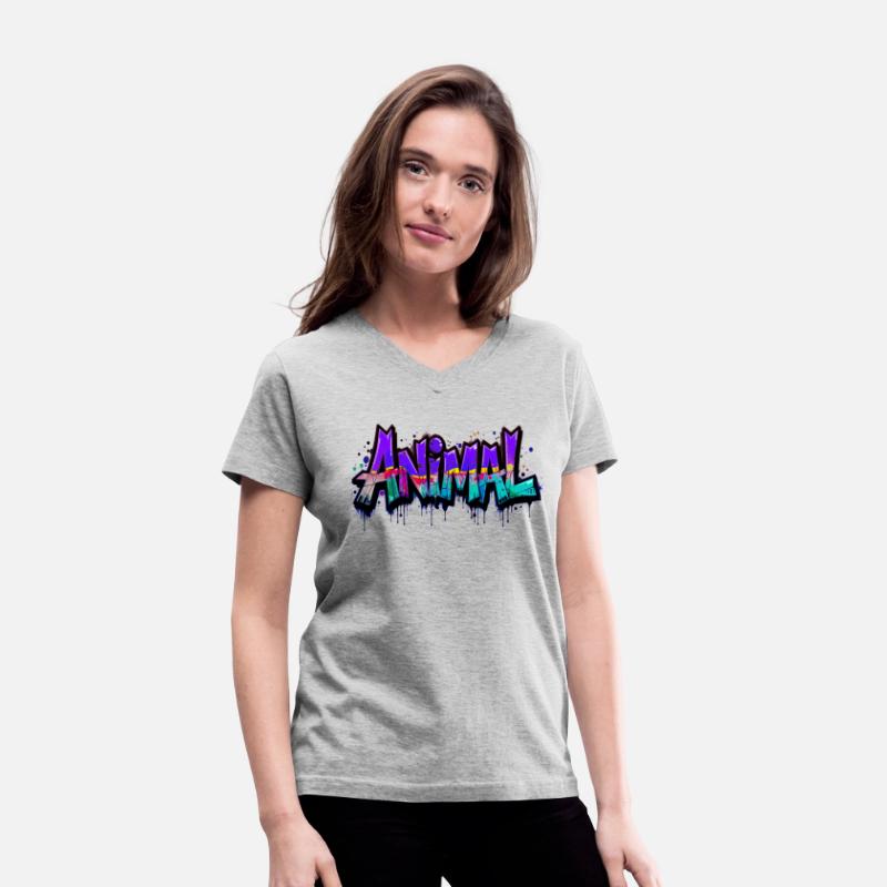 Wild Animal Graffiti Urban Jungle Street wear Tee