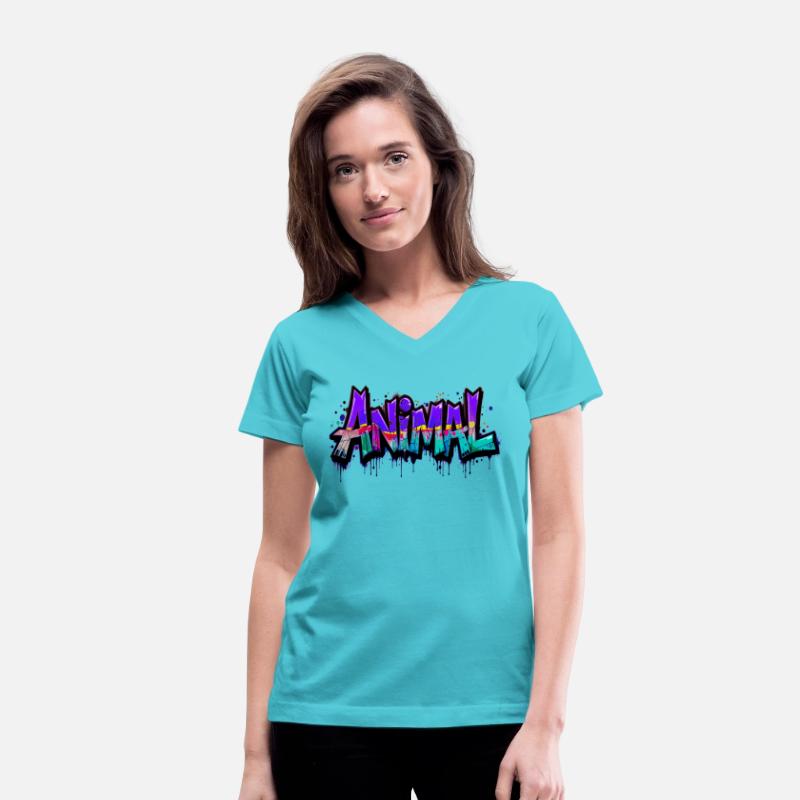 Wild Animal Graffiti Urban Jungle Street wear Tee