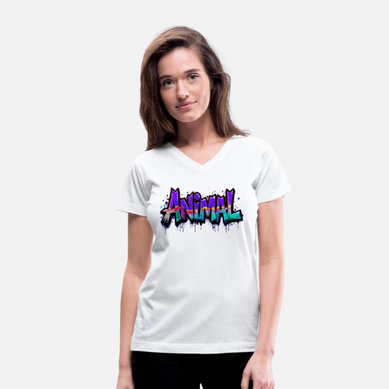 Wild Animal Graffiti Urban Jungle Street wear Tee