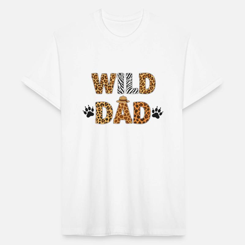 Wild One Dad Birthday Jungle Safari Zoo Animal fan