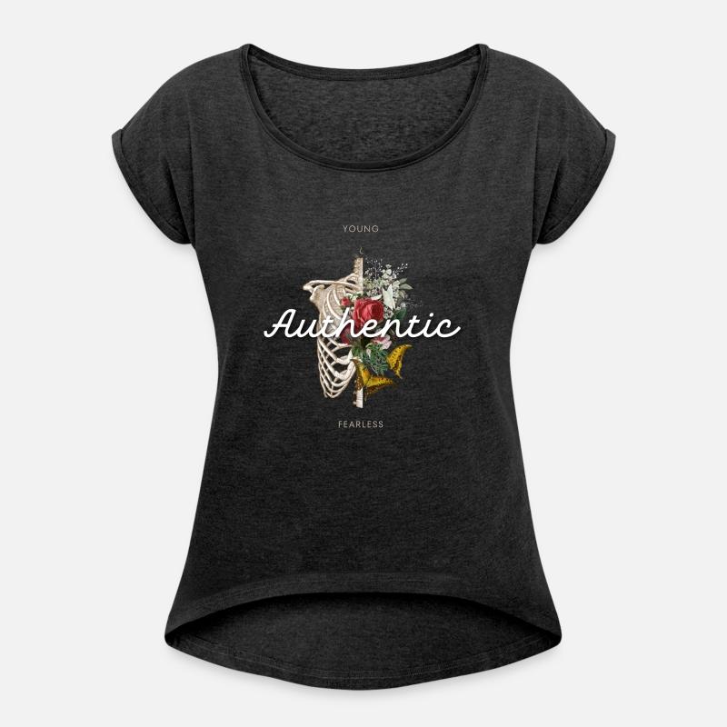 Young, Authentic, Fearless T-Shirt: Floral and Ske