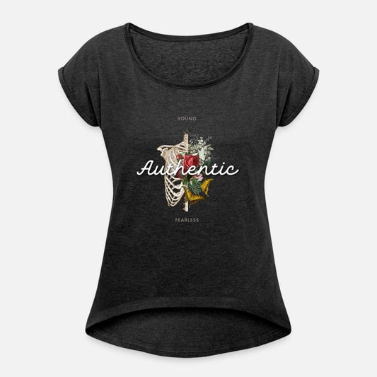 Young, Authentic, Fearless T-Shirt: Floral and Ske