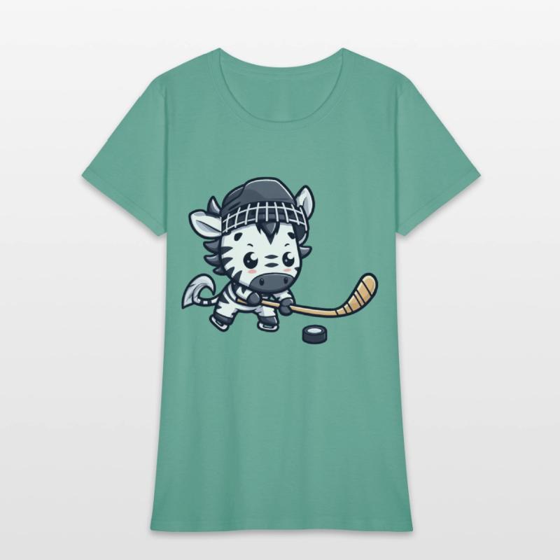 Zebra Hockey Player - Animal Fun on Ice