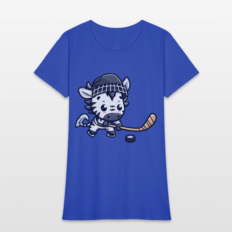Zebra Hockey Player - Animal Fun on Ice