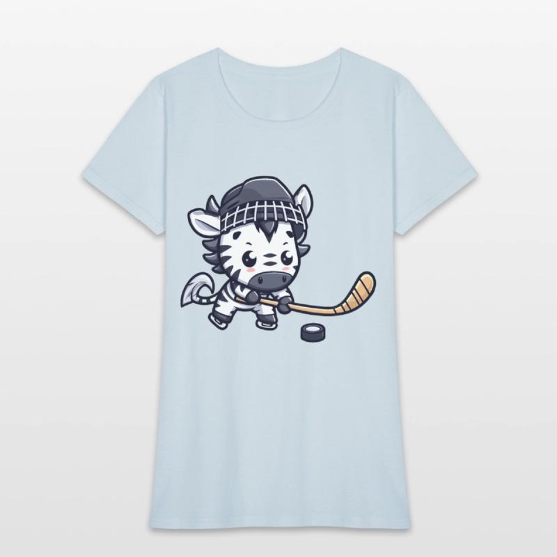 Zebra Hockey Player - Animal Fun on Ice