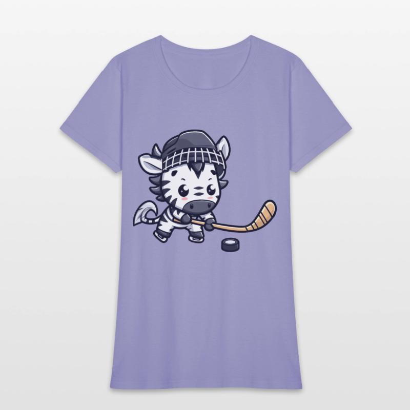 Zebra Hockey Player - Animal Fun on Ice