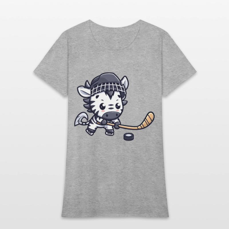 Zebra Hockey Player - Animal Fun on Ice