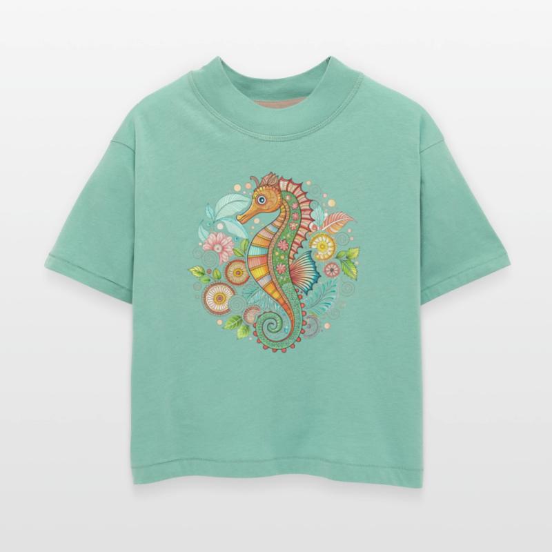 Zentangle stylized seahorse