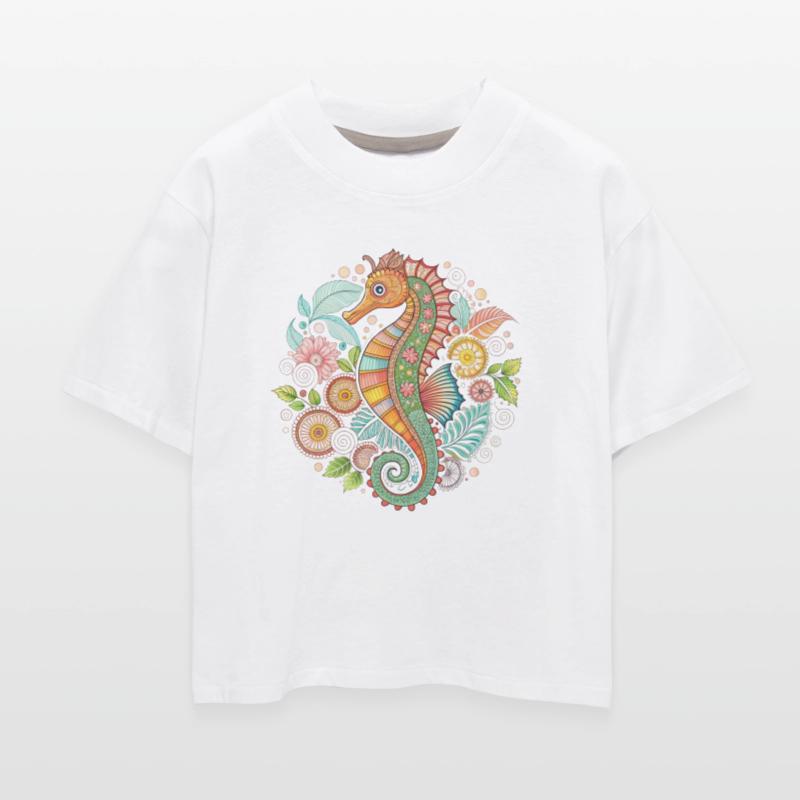 Zentangle stylized seahorse